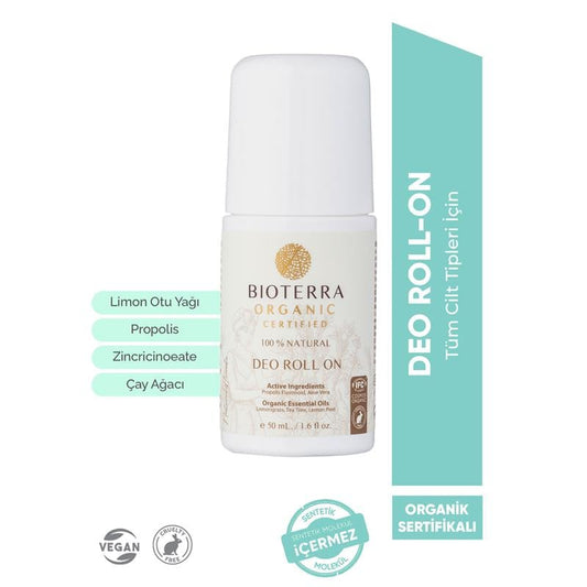 Bioterra Organik Deo Roll-On 50 ml | Alüminyum ve Alkol İçermez