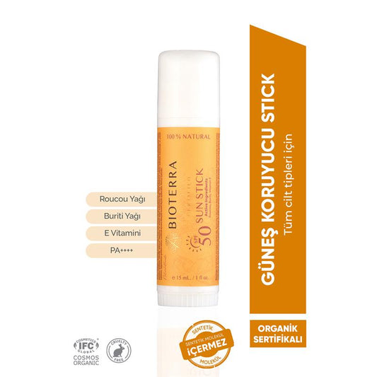 Bioterra Organik Güneş Koruyucu Stick SPF50+ 15 g