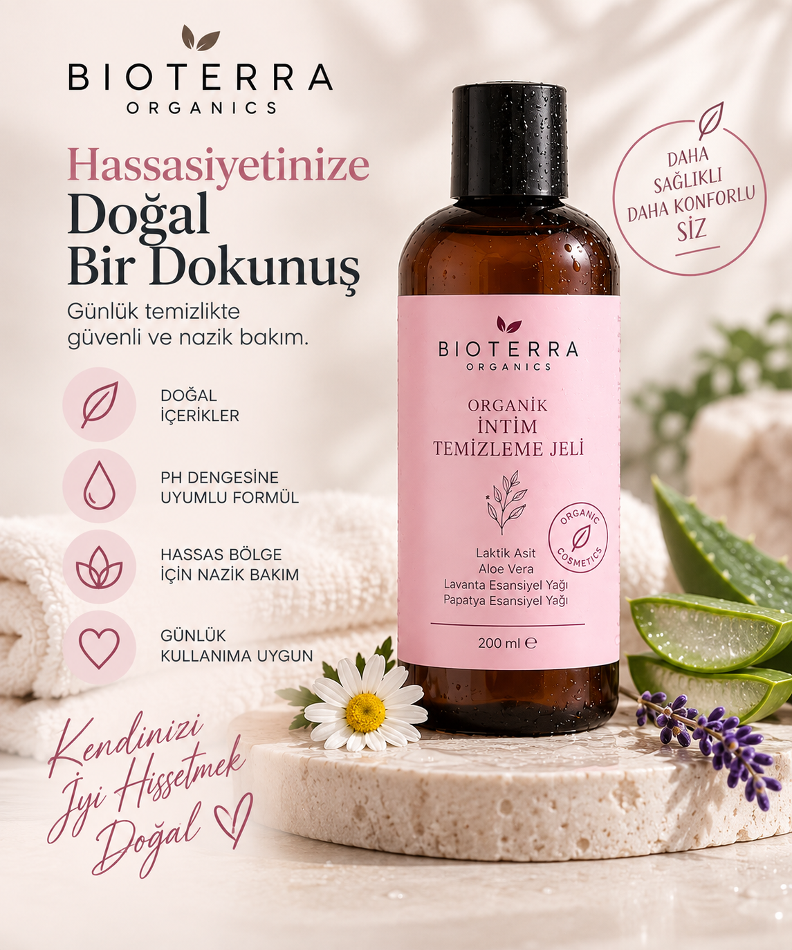Bioterra Organik Intim Temizleme Jeli 200 ml