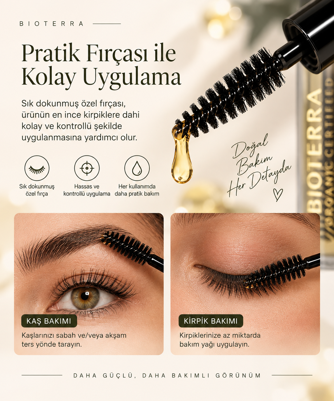 Bioterra Organik Kaş & Kirpik Bakım Yağı 5 ml