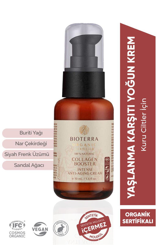 Bioterra Organik Kolajen Destekleyici Yoğun Anti Aging Krem 50 Ml