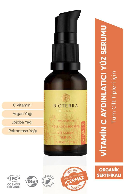 Bioterra Organik Kolajen Destekleyici Vitamin C Serum 30Ml