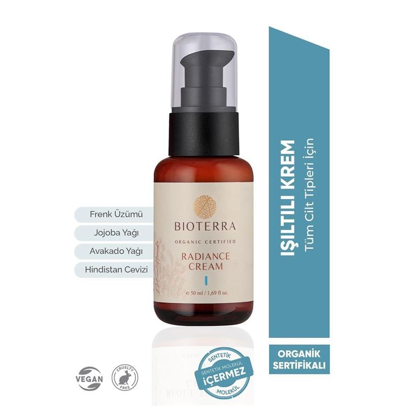 Bioterra Organik Radiance Yüz Kremi 50 Ml