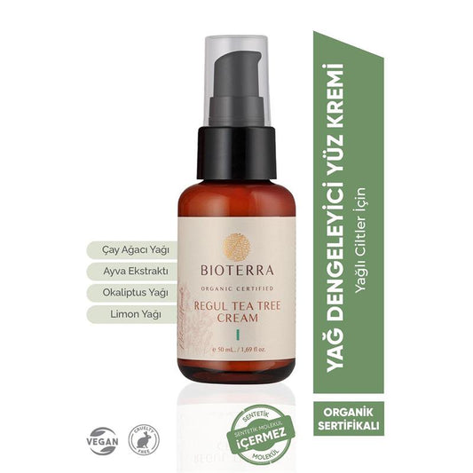 Bioterra Organik Regul Çay Ağacı Yüz Kremi 50 Ml
