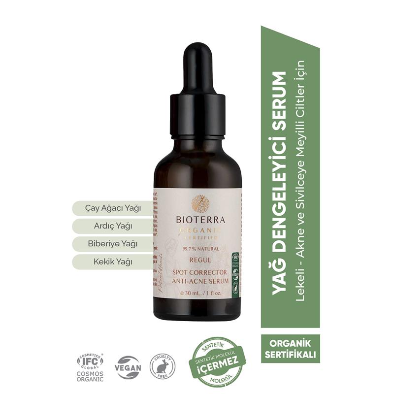 Bioterra Organik Regul Leke Giderici Akne Karşıtı Serum 30 Ml