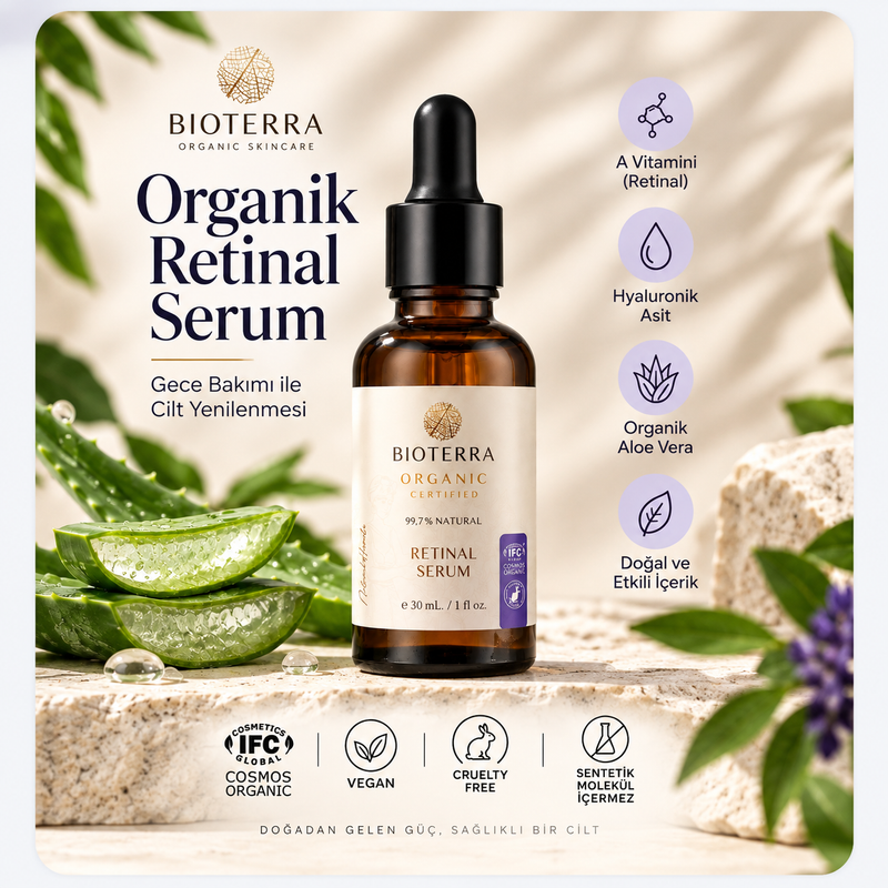 Bioterra Organik Retinal Serum & Hyaluronik Asit 30 ml