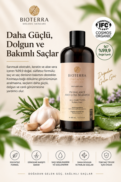Bioterra Organik pH Balance Dökülme Karşıtı Şampuan 400 ml