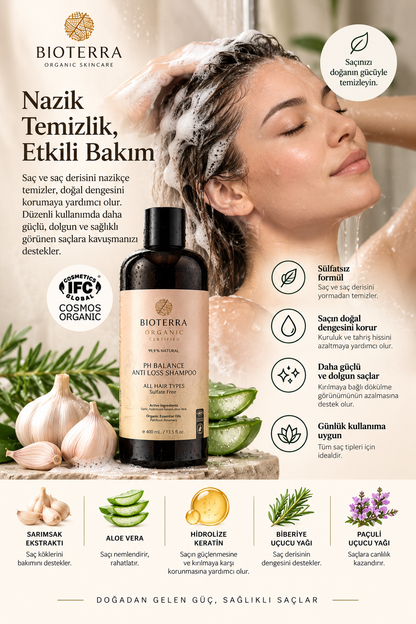 Bioterra Organik pH Balance Dökülme Karşıtı Şampuan 400 ml