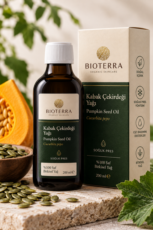 Bioterra Kabak Çekirdeği Yağı 200 ml | Soğuk Pres